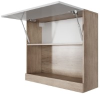 Настенный шкаф SV-Мебель Ницца 800 Каньон Светлый/Белый Глянец