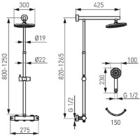 Душевой набор Ferro NP75+TRV7U фото №2 — интернет-магазин Desire.md