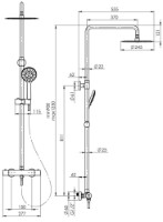 Душевой набор Rubineta Olo + Thermo-15 BK (625038) фото №3 — интернет-магазин Desire.md