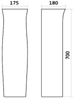 Piedestal lavoar Santek Animo (1WH110587) imaginea #2 — magazin online Desire.md