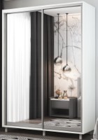 Dulap cu uşi glisante Mobildor-Lux Aron-S Mirror 150x220 White (arons4782)