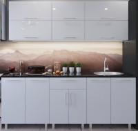 Кухонный гарнитур Bafimob Modern (High Gloss) 2.2m no glass White
