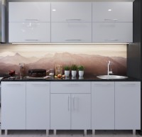 Bucătărie Bafimob Modern (High Gloss) 2.4m no glass White