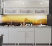 Кухонный гарнитур Bafimob Modern (High Gloss) 2.4m glass Beige