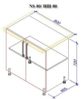 Кухонный гарнитур Bafimob Modern MDF 2.2m glass Alebastr фото №2 — интернет-магазин Desire.md