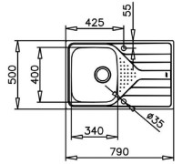 Chiuvetă de bucătărie Teka Universe 45 T-XN 1B 1D Inox imaginea #2 — magazin online Desire.md