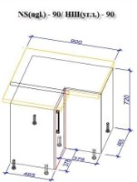 Кухонный гарнитур Bafimob Corner (High Gloss) 4.1x0.9m Eco +tandembox Grey/White