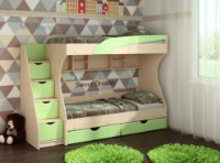 Детская кровать Пехотин Кадет Дуб Mолочный/Фисташка фото №2 — интернет-магазин Desire.md