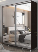 Dulap cu uşi glisante Mobildor-Lux Aron P 200x220 (2226 Wenghe) imaginea #1 — magazin online Desire.md