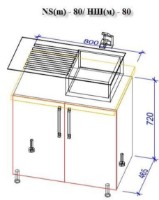 Bucătărie Bafimob Quadro MDF 3.0m +tandembox Dub Konkordiya imaginea #8 — magazin online Desire.md