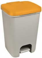 Coș de gunoi Curver Essentials 20L Gray/Yellow (248606) imaginea #1 — magazin online Desire.md