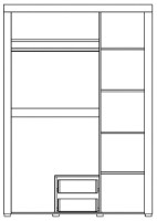 Dulap Yasen Denver 3D2S Gold Craft Stejar/Vanilie imaginea #2 — magazin online Desire.md