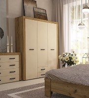 Dulap Yasen Denver 3D2S Gold Craft Stejar/Vanilie imaginea #3 — magazin online Desire.md