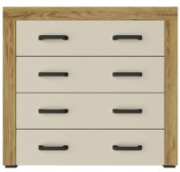 Комод Yasen Денвер 4Ш Дуб Крафт Золотой/Ваниль