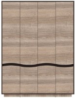 Dulap Yasen Geneva 4D Wenge Magic/Oak Sonoma Truffle