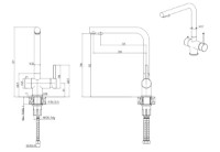 Смеситель для кухни Elleci T01 40 Full black (MGKT0140) фото №2 — интернет-магазин Desire.md