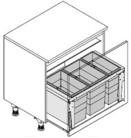 Урна Hailo AS Triple XL 800 28/28/18 (3631881) фото №3 — интернет-магазин Desire.md