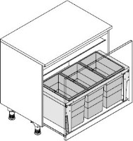 Coș de gunoi Hailo AS Triple XL 900 28/28/28 (3631981) imaginea #4 — magazin online Desire.md