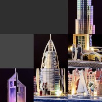 3D пазл-конструктор CubicFun Dubai Led (L523h)