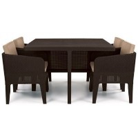 Set mobila de grădină Curver Columbia S5 Brown/Beige (231784) imaginea #2 — magazin online Desire.md