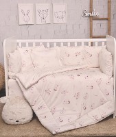 Lenjerie de pat pentru copii Lorelli Lily Ranforce Beige Bunnes (20800145501)