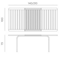 Masă Nardi Alloro 140 Extensible Antracite (42752.02.000) imaginea #5 — magazin online Desire.md