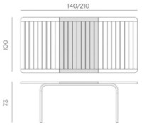 Masă Nardi Alloro 140 Extensible Tortora (42759.10.000) imaginea #5 — magazin online Desire.md