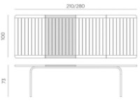 Masă Nardi Alloro 210 Extensible Antracite (42852.02.000) imaginea #4 — magazin online Desire.md