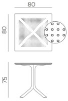 Masă Nardi Clip 80 Antracite (40082.02.000) imaginea #3 — magazin online Desire.md