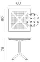 Masă Nardi Clip 80 Tortora (40082.10.000) imaginea #3 — magazin online Desire.md