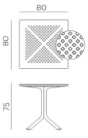 Masă Nardi Clipx 80 Tortora (40083.10.000) imaginea #3 — magazin online Desire.md