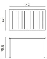 Masă Nardi Cube 140x80 Tortora (47759.10.000) imaginea #2 — magazin online Desire.md