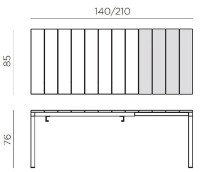 Masă Nardi Rio 140 Extensible Antracite (48352.02.000) imaginea #3 — magazin online Desire.md