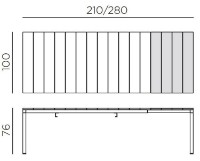 Masă Nardi Rio 210 Extensible Antracite (48252.02.000) imaginea #3 — magazin online Desire.md