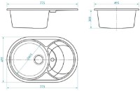 Chiuvetă de bucătărie Marrbaxx Aura Z033Q7 Cotton imaginea #4 — magazin online Desire.md