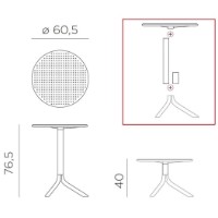 Masă Nardi Step Tortora (40056.10.000) imaginea #2 — magazin online Desire.md