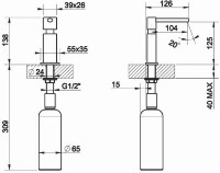 Dozator detergent lichid Gessi Ovale Cucina 29652-149 imaginea #2 — magazin online Desire.md