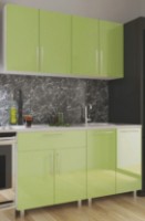 Кухонный гарнитур Bafimob Mini (High Gloss) 1.6m Green