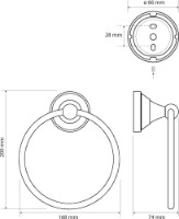 Держатель для полотенец Bemeta Kera (144704067) фото №2 — интернет-магазин Desire.md