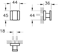 Держатель для полотенец Vitra Projekta (A44174) фото №2 — интернет-магазин Desire.md
