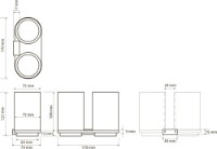 Pahar pentru periuțe de dinți Bemeta Galla (108110020) imaginea #2 — magazin online Desire.md