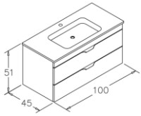 Шкаф с умывальником Orka Vento 100 Dublin (16059) фото №3 — интернет-магазин Desire.md