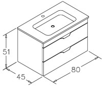 Dulap cu lavoar Orka Vento 80 Dublin (16058) imaginea #2 — magazin online Desire.md