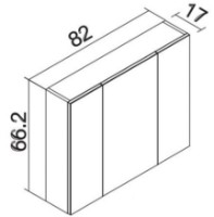 Dulap cu oglindă Orka New Likya 80 Antracite (16057) imaginea #2 — magazin online Desire.md