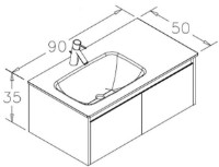 Шкаф с умывальником Orka Lisbon 90 White (16054) фото №3 — интернет-магазин Desire.md