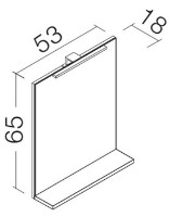 Зеркало для ванной Orka Duden 60 Odeon White фото №2 — интернет-магазин Desire.md
