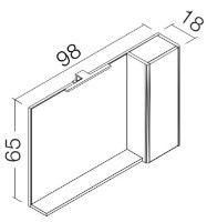 Шкаф с зеркалом Orka Duden 100 White (16050) фото №2 — интернет-магазин Desire.md