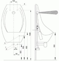Pisoar Sanela Domino SLP 17 imaginea #2 — magazin online Desire.md