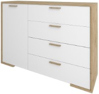 Комод Sokme Франческа 1Д/4Ш Дуб Вотан/Белый