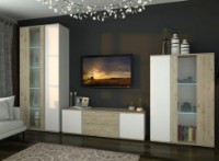 Витрина Sokme Герда В 2Д Дуб Артисан/Белый фото №3 — интернет-магазин Desire.md